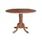 International Concepts Round 42 in Round Dual Drop Leaf Pedestal Table, Distressed Oak, 42 in W, 42 in L, 29.5 in H, Wood T42-42DP - alternate 1